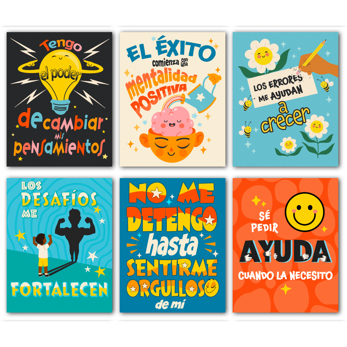 Growth Mindset 6pc Set - 11 x 14 Posters HoneyKick