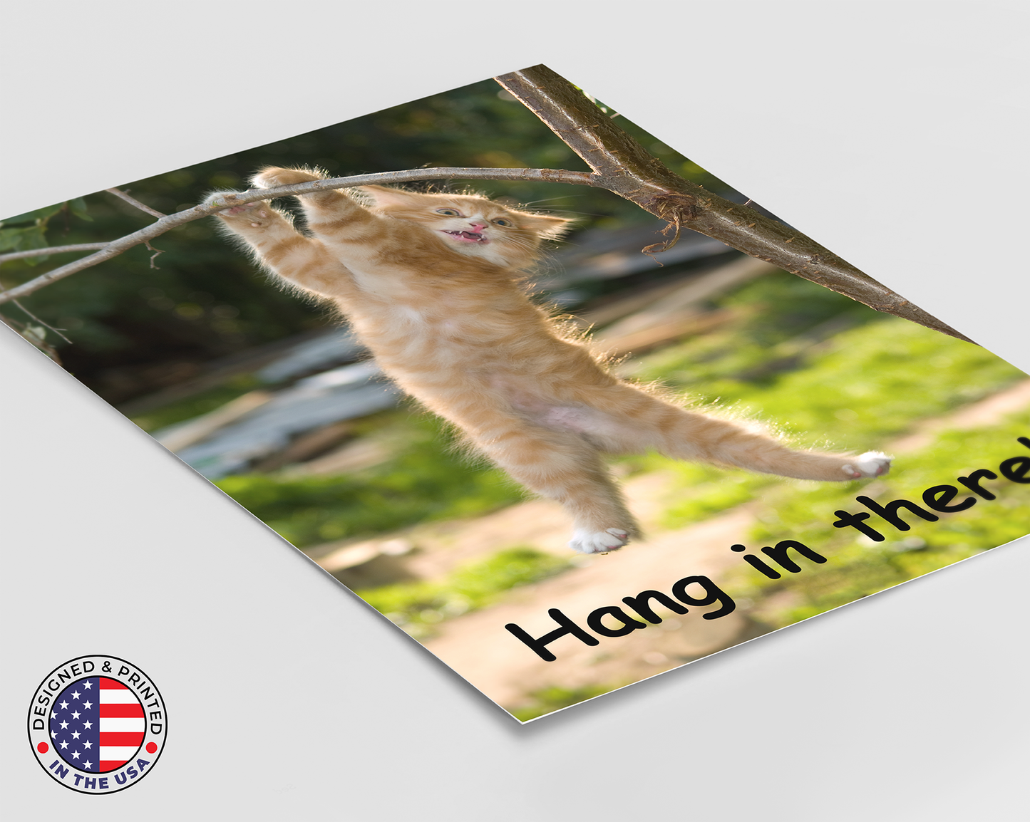 Hang in There! Cat - 11 x 14 Poster HoneyKick