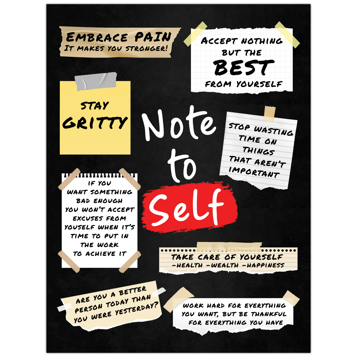 Note to Self - Post-It-Notes Poster HoneyKick