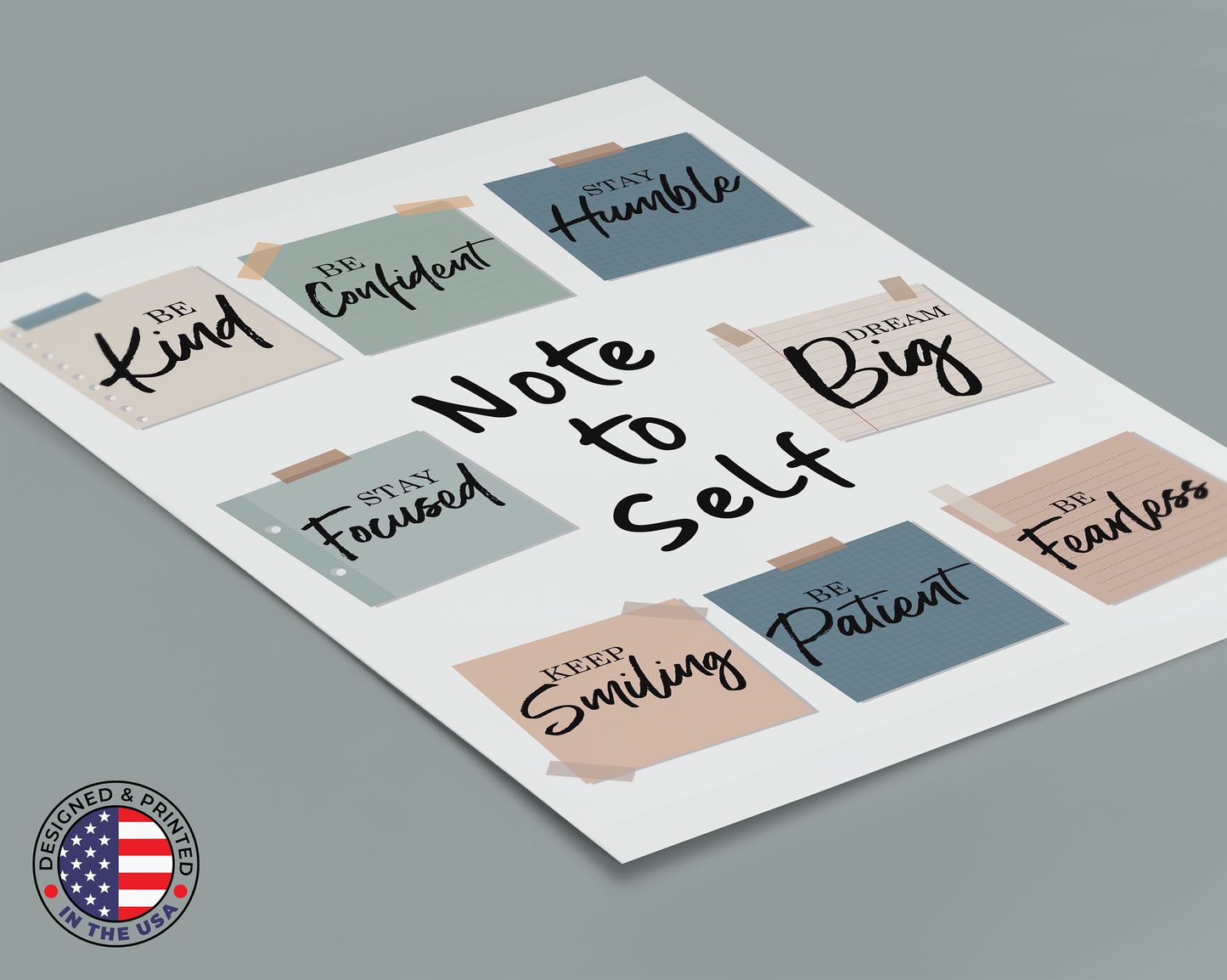 Note to Self w/ Earth Tones - 11 x 14 Poster HoneyKick