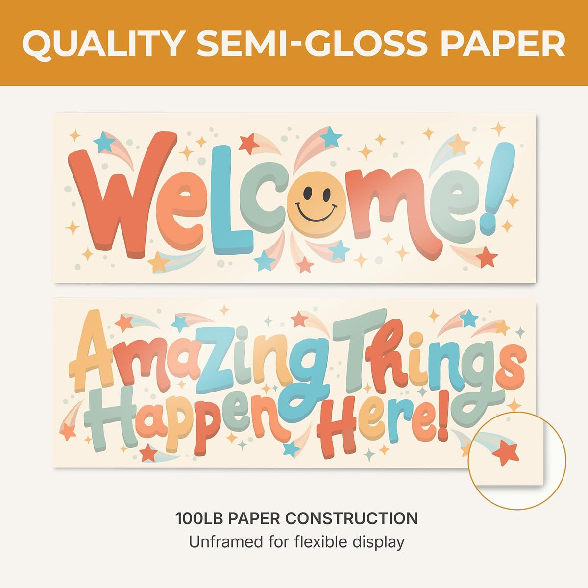 Welcome 2pc Banner Set - 13.75 x 39