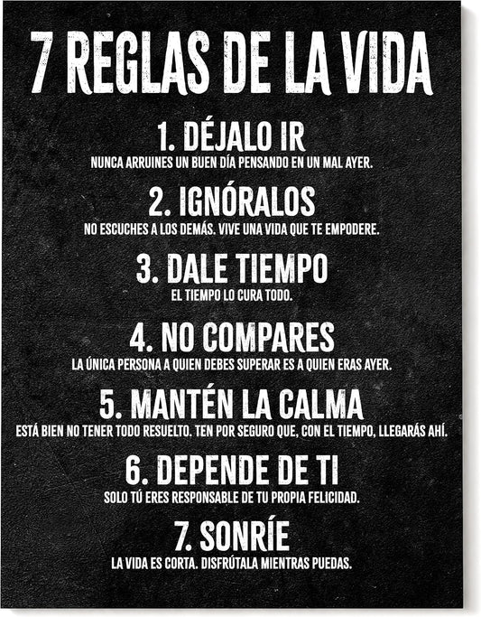 7 Reglas de la Vida - 11 x 14 Poster