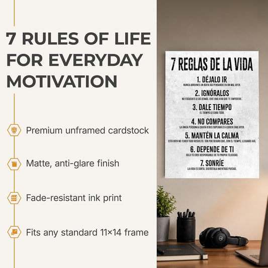 7 Reglas de la Vida - 11 x 14 Poster
