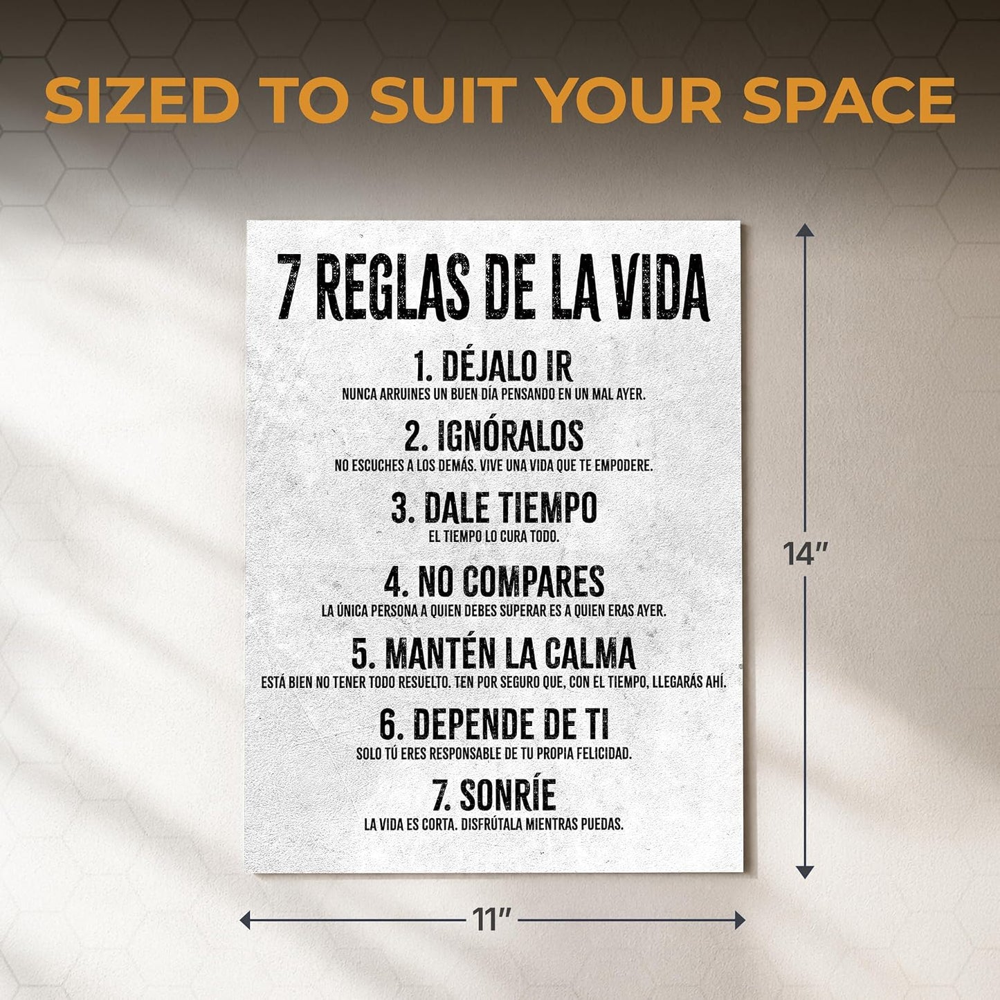 7 Reglas de la Vida - 11 x 14 Poster