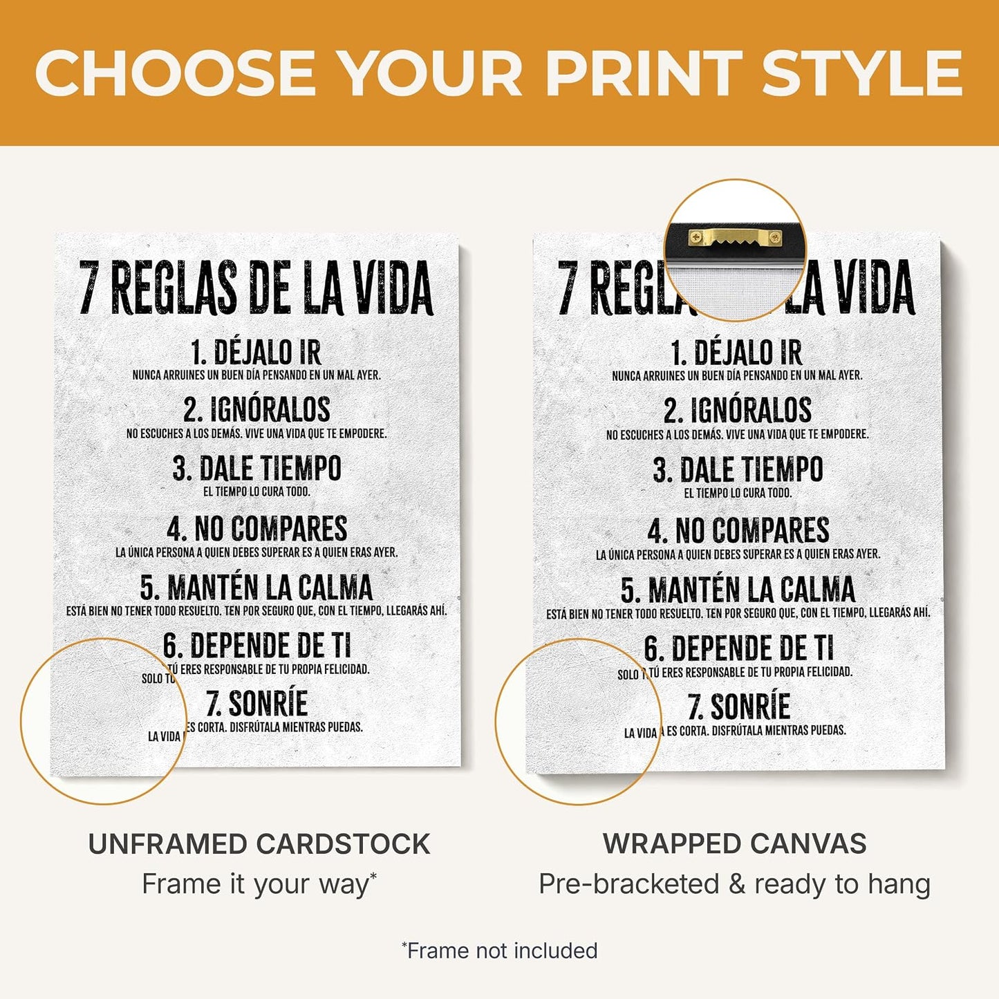 7 Reglas de la Vida - 11 x 14 Poster