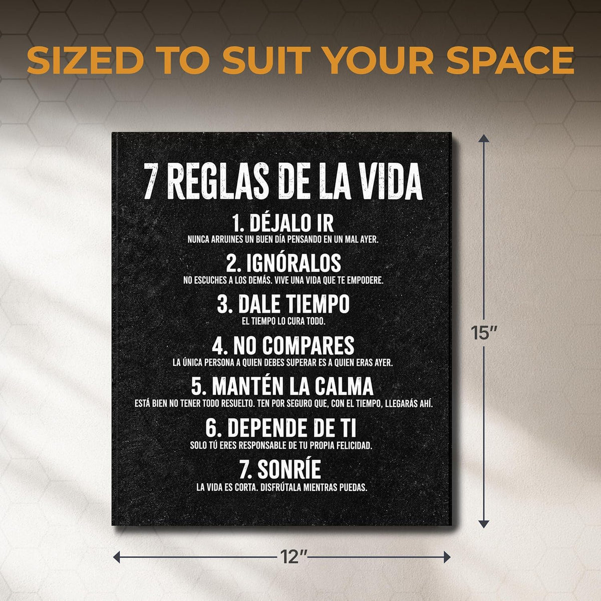 7 Reglas de la Vida - Wrapped Canvas
