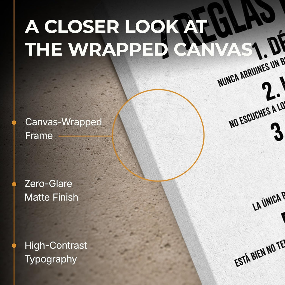 7 Reglas de la Vida - Wrapped Canvas
