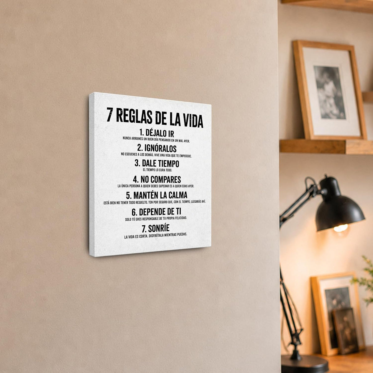 7 Reglas de la Vida - Wrapped Canvas