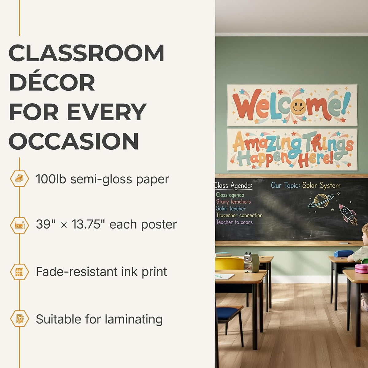 Welcome 2pc Banner Set - 13.75 x 39