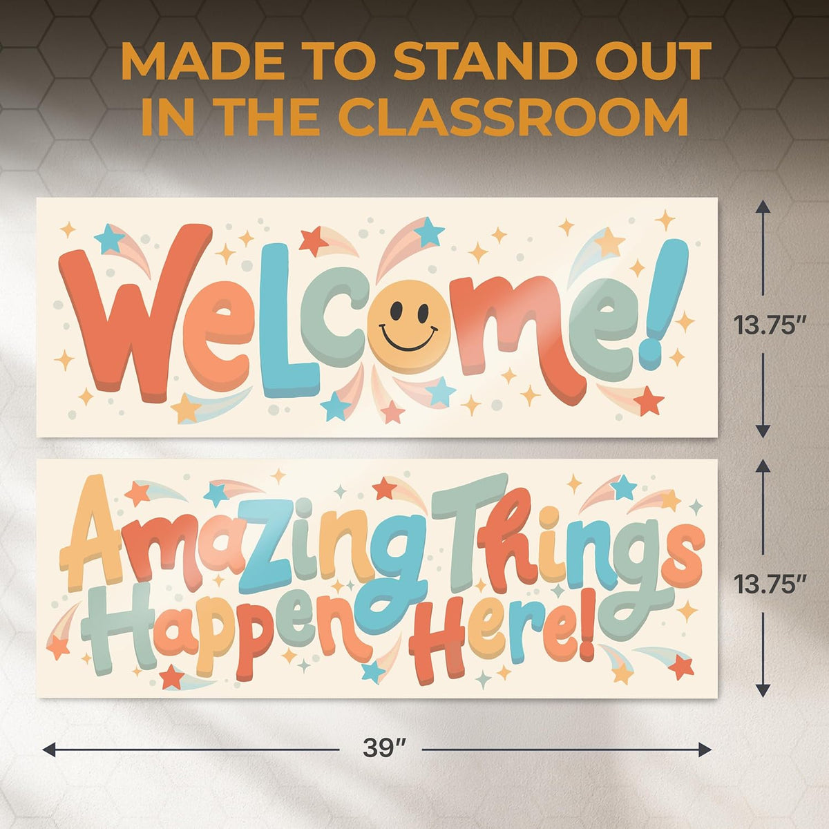 Welcome 2pc Banner Set - 13.75 x 39