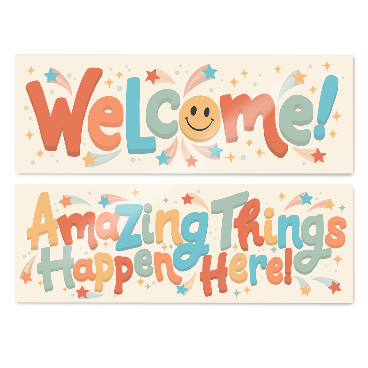 Welcome 2pc Banner Set - 13.75 x 39