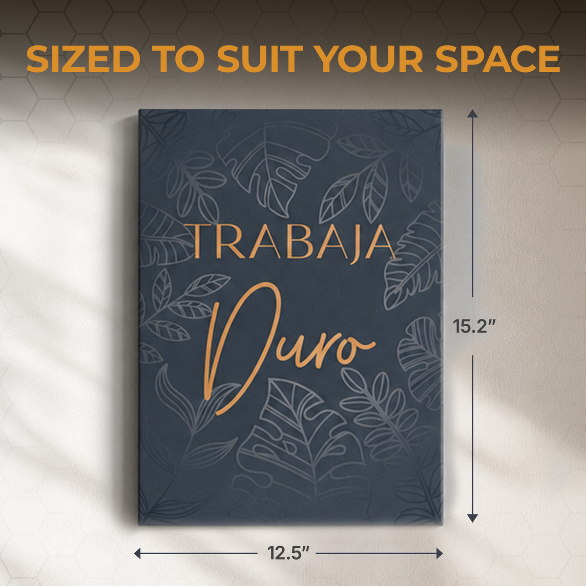"Sueña en grande, trabaja duro y ¡haz que suceda!" Inspirational 3-piece Wrapped Canvas set
