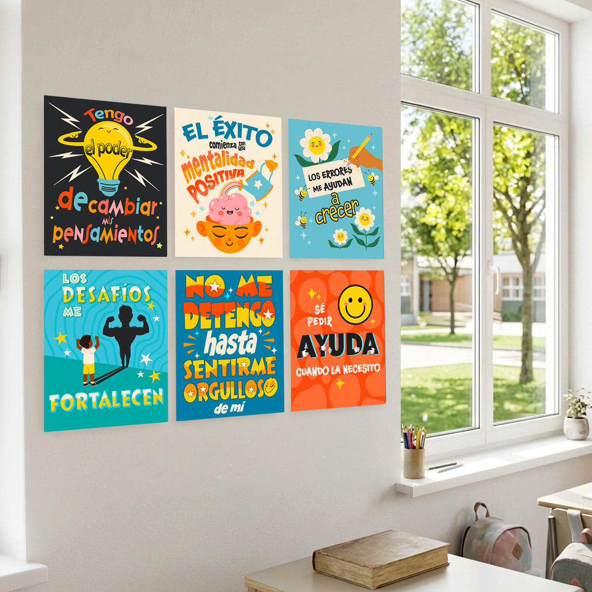 Mentalidad de Crecimiento (Growth Mindset) Classroom Poster 6 Piece - 11x14