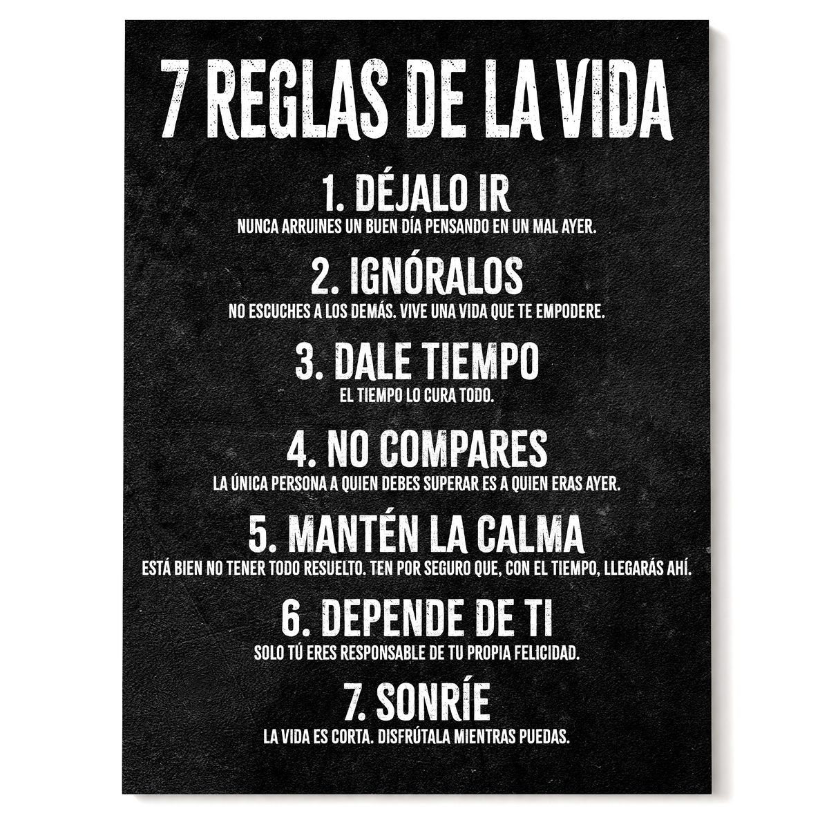 7 Reglas de la Vida - 11 x 14 Poster