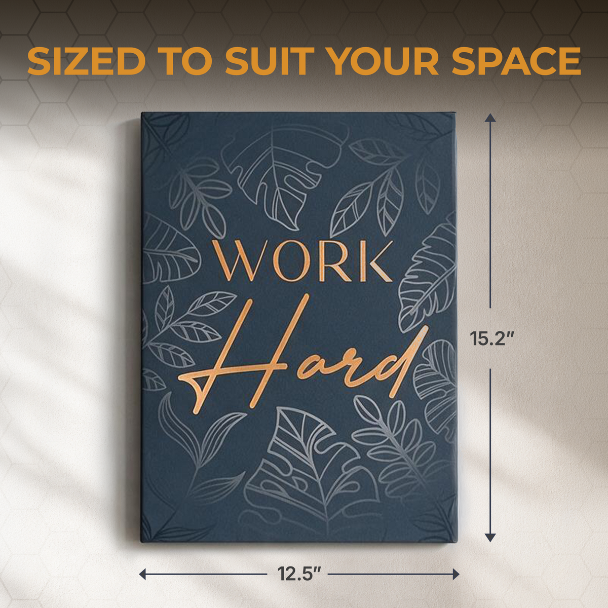 "Dream Big, Work Hard, Make it Happen!" Inspirational 3-piece Wrapped Canvas set