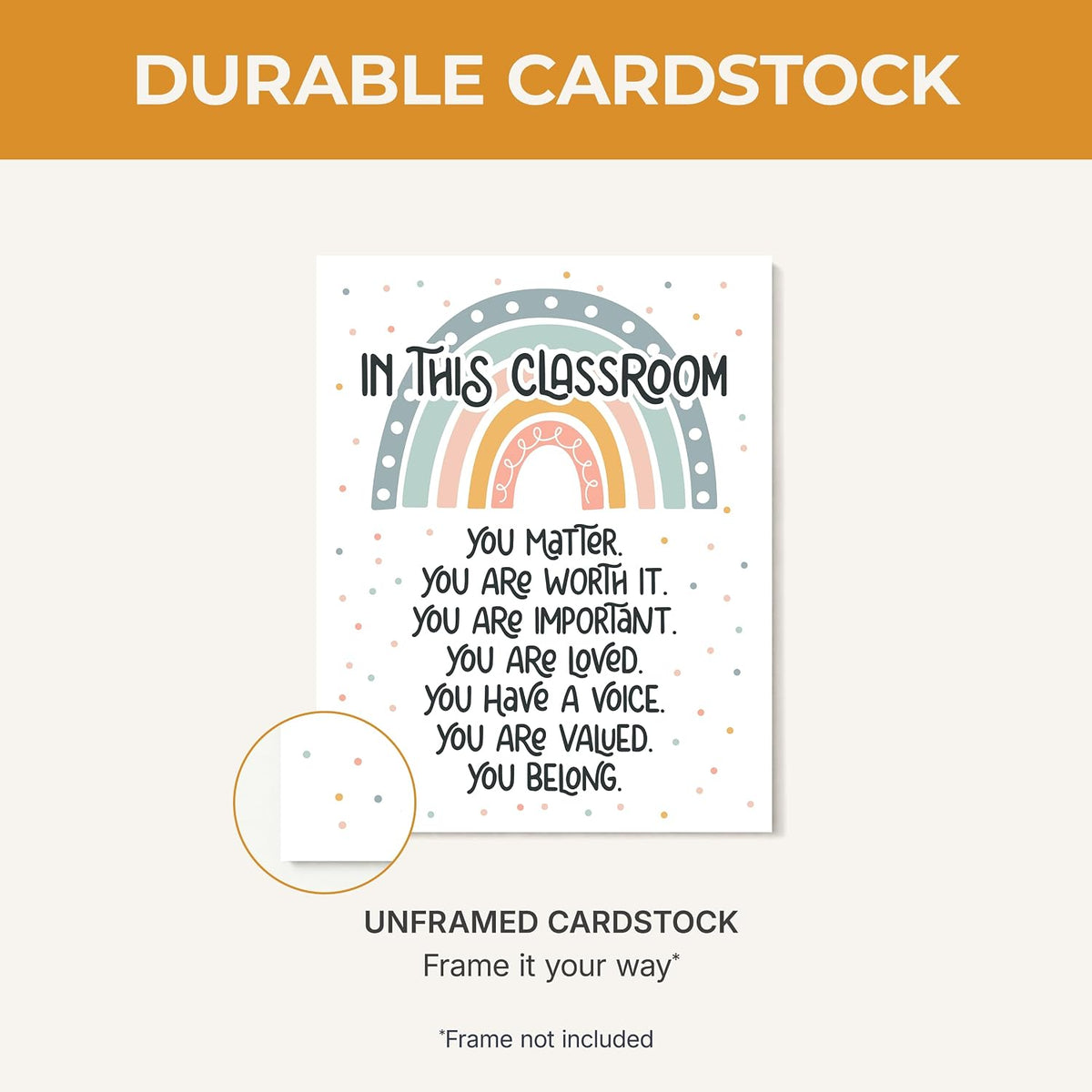In This Classroom Poster - 11 x 14