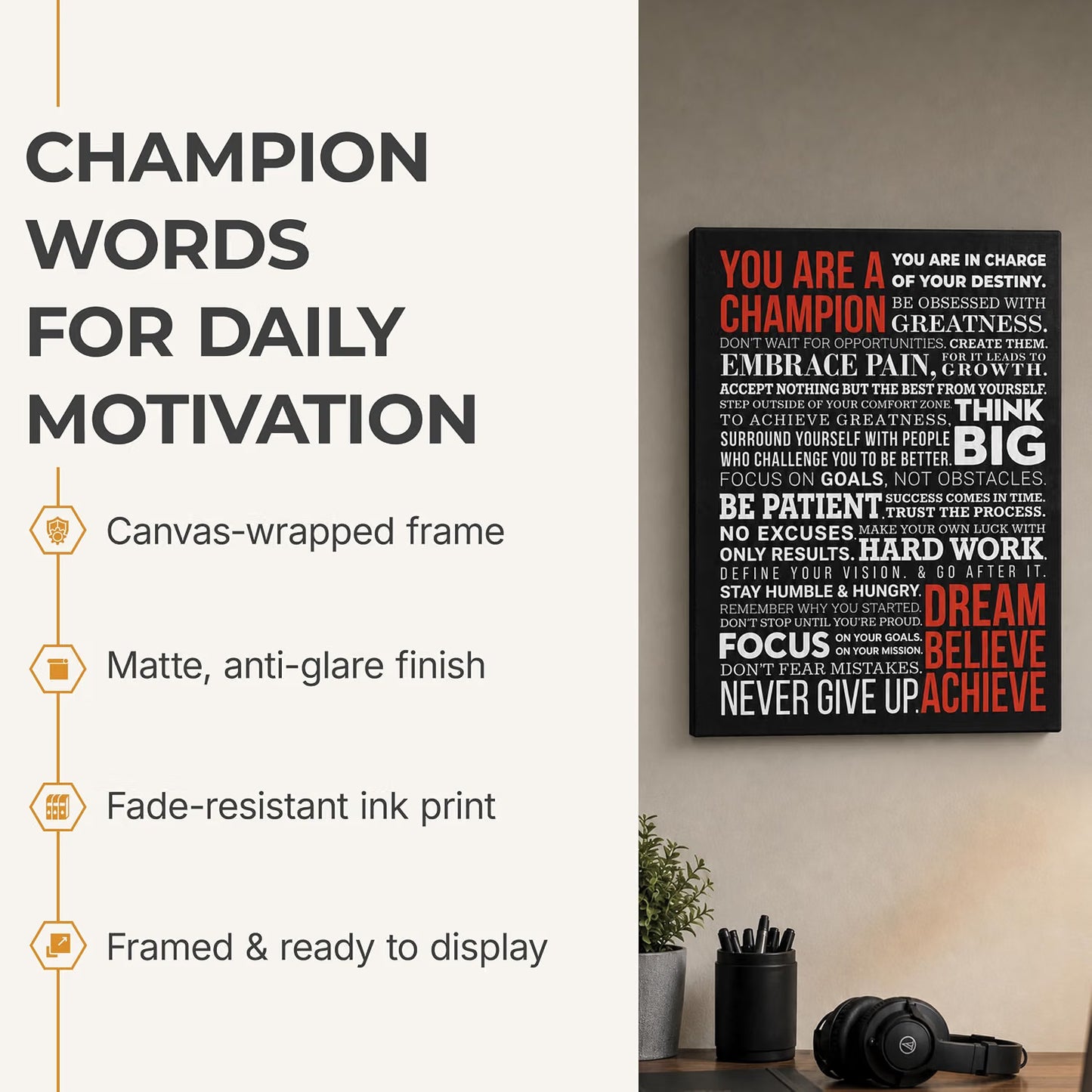 A Champion's Mantra - 12 x 16 Poster