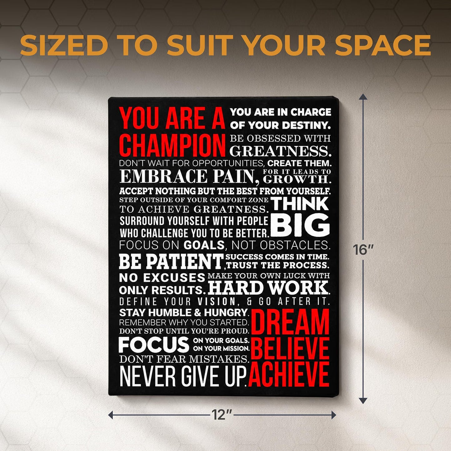 A Champion's Mantra - 12 x 16 Poster