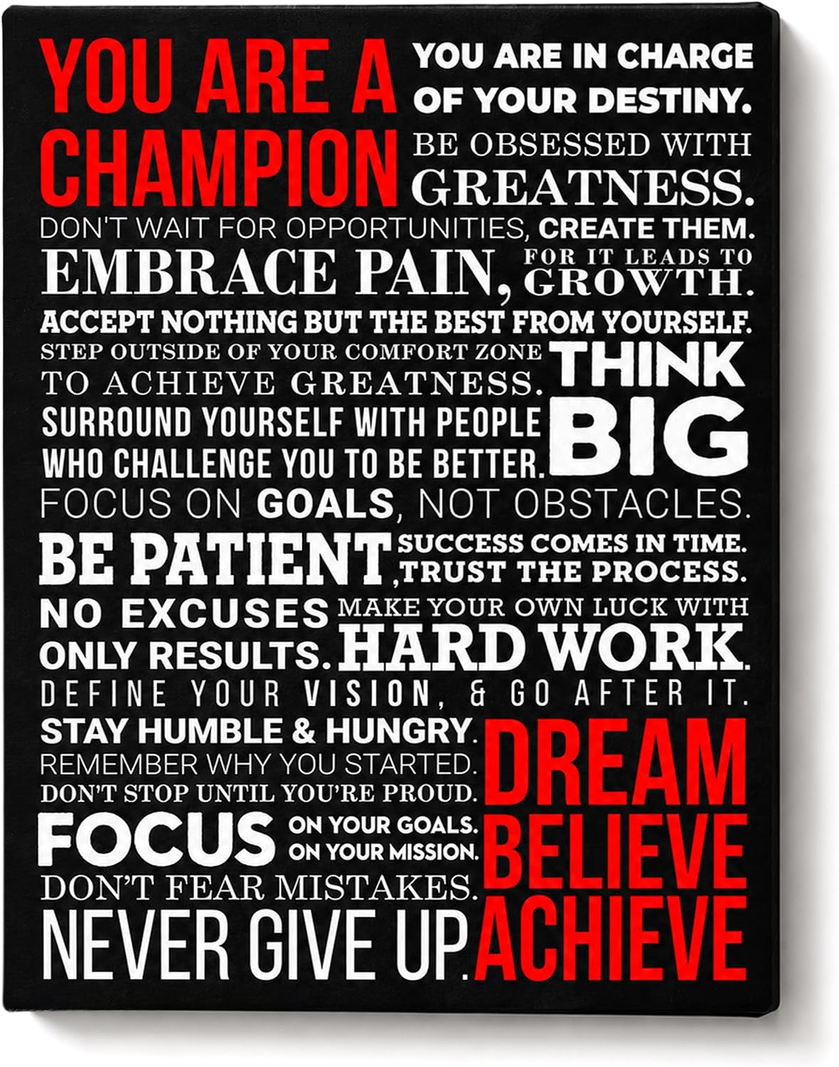 A Champion's Mantra - Wrapped Canvas