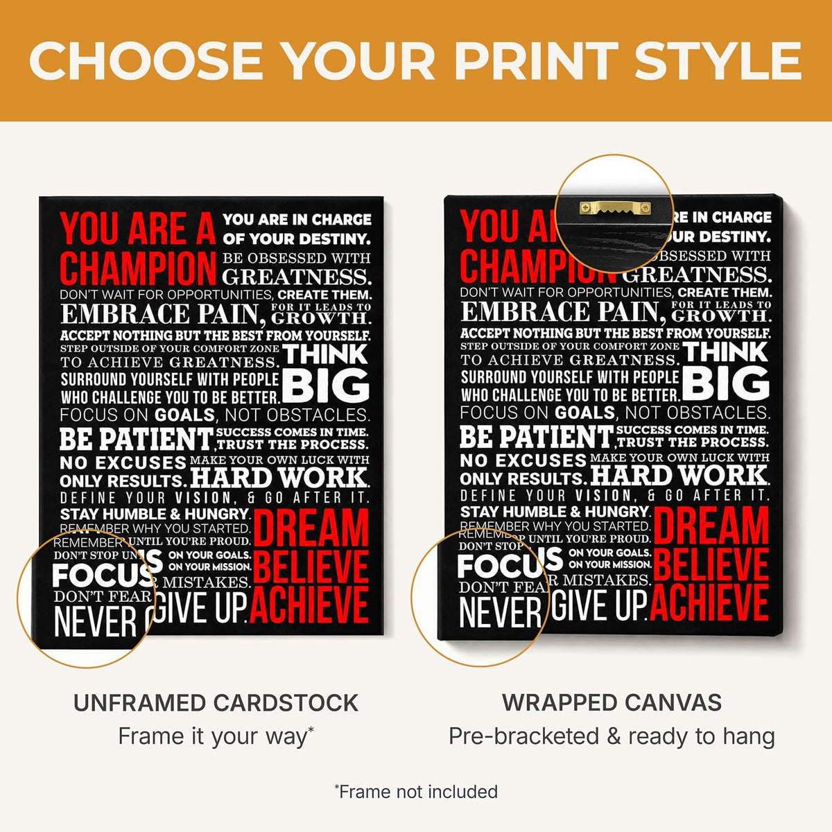 A Champion's Mantra - Wrapped Canvas