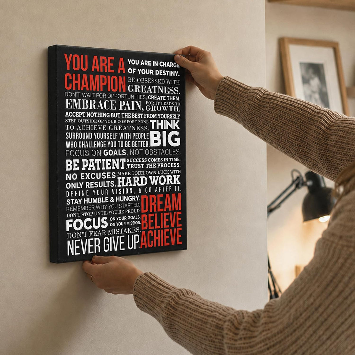 A Champion's Mantra - Wrapped Canvas