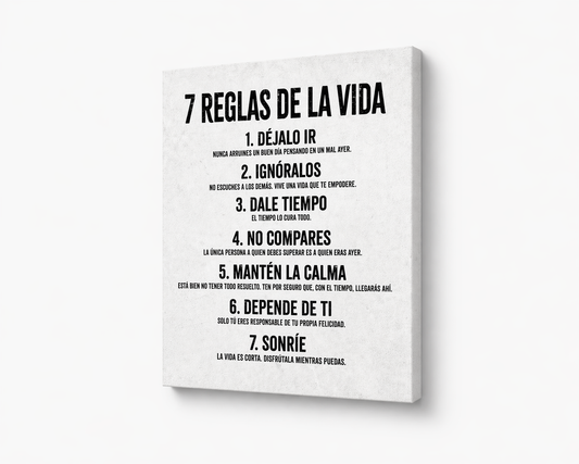 7 reglas de la vida