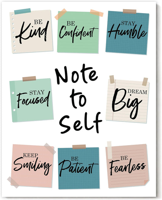 Note to Self w/ Earth Tones - 11 x 14 Poster