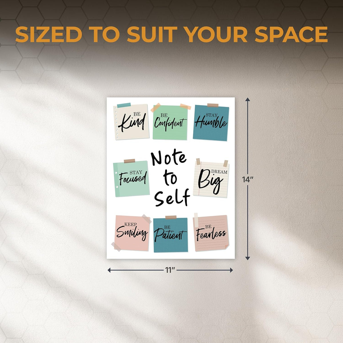 Note to Self w/ Earth Tones - 11 x 14 Poster