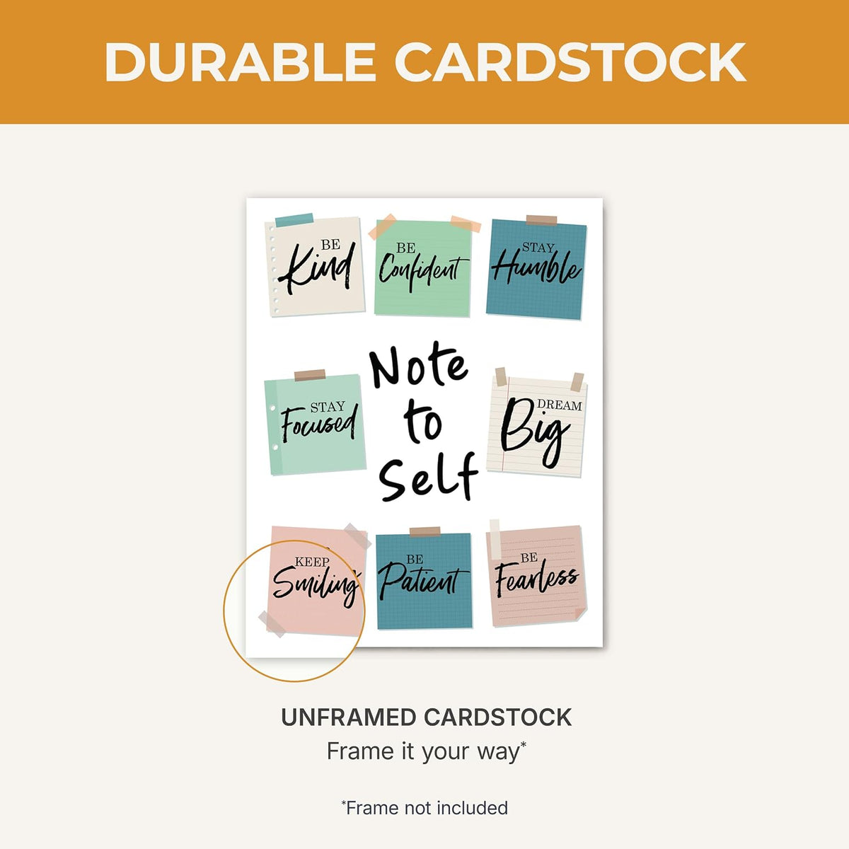 Note to Self w/ Earth Tones - 11 x 14 Poster