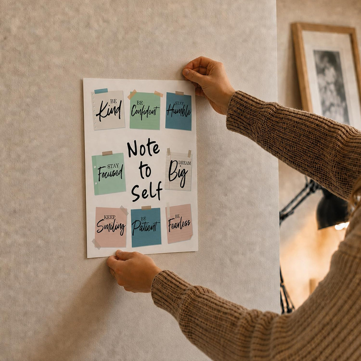 Note to Self w/ Earth Tones - 11 x 14 Poster