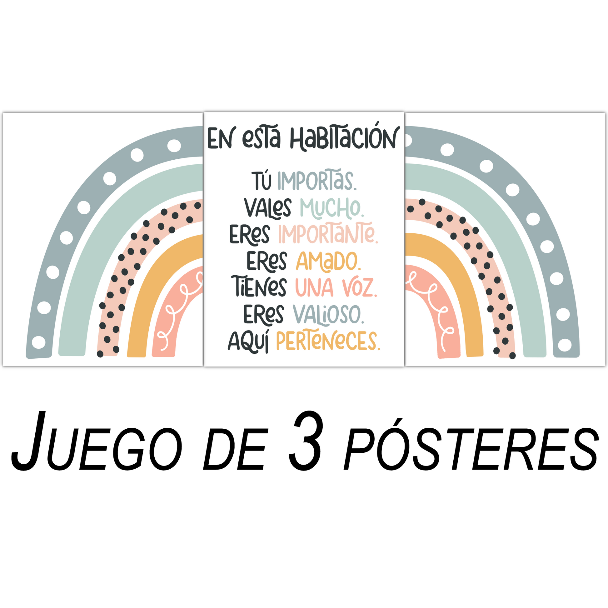 En Esta Habitación juego de 3 pósteres - 11 x 14 HoneyKick