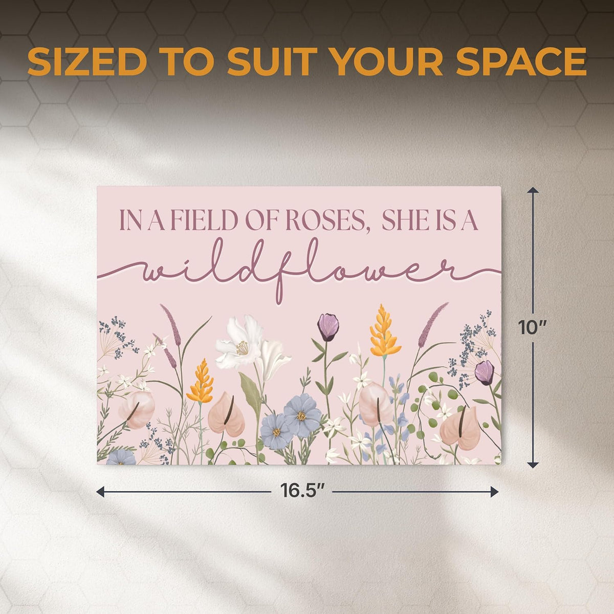 In a Field of Roses She is a Wildflower - Wrapped Canvas