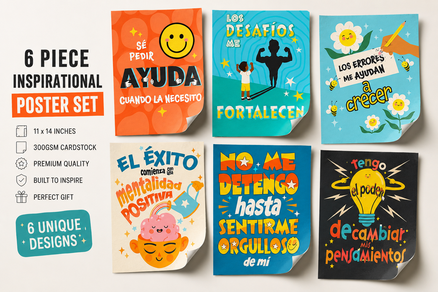 Mentalidad de Crecimiento Juego de 6pc - 11 x 14 Posters