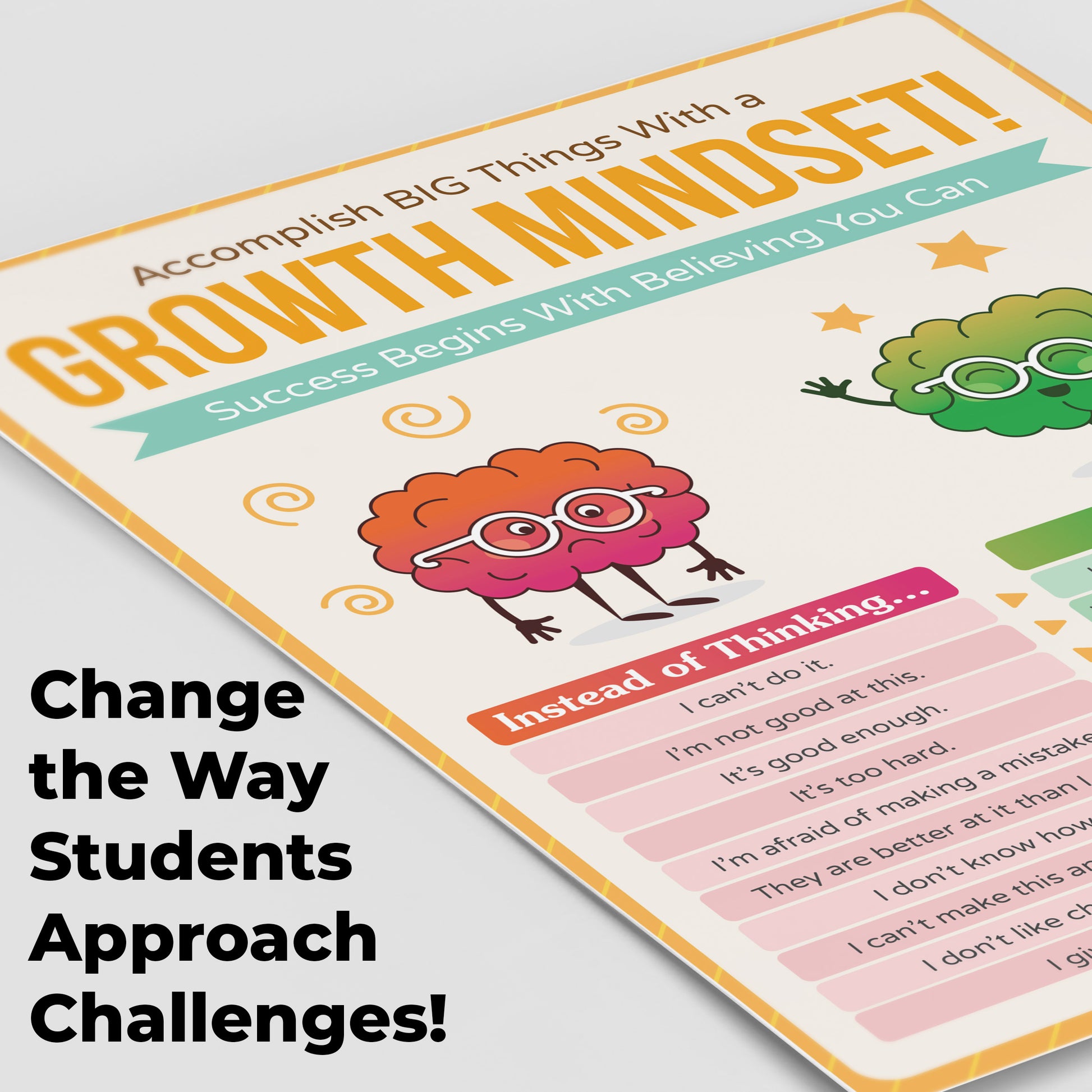 Growth Mindset Poster HoneyKick 