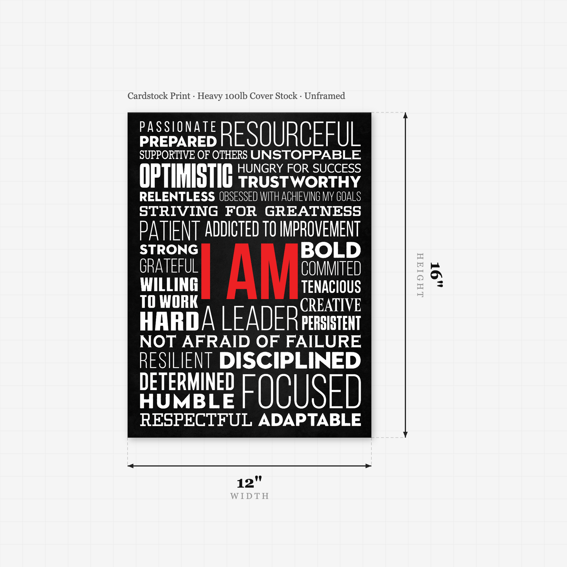 I AM Yo Soy - 12 x 16 Poster HoneyKick 