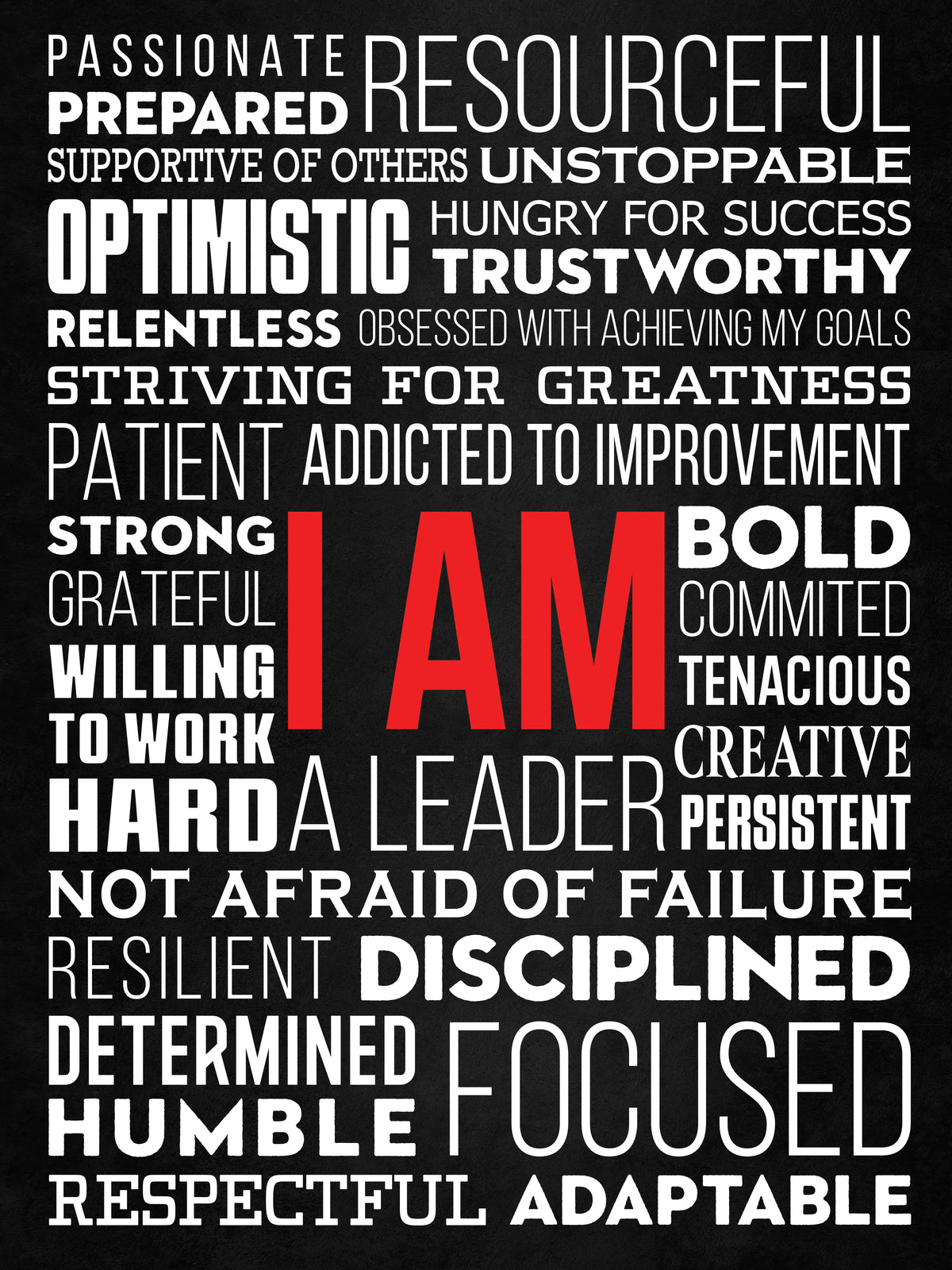 I Am - 12 x 16 Poster