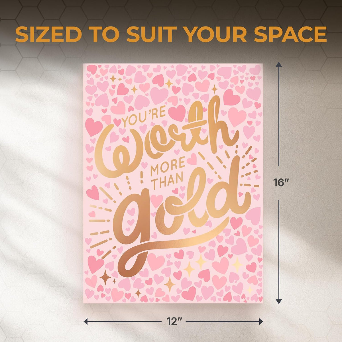 You're Worth More Than Gold - Wrapped Canvas