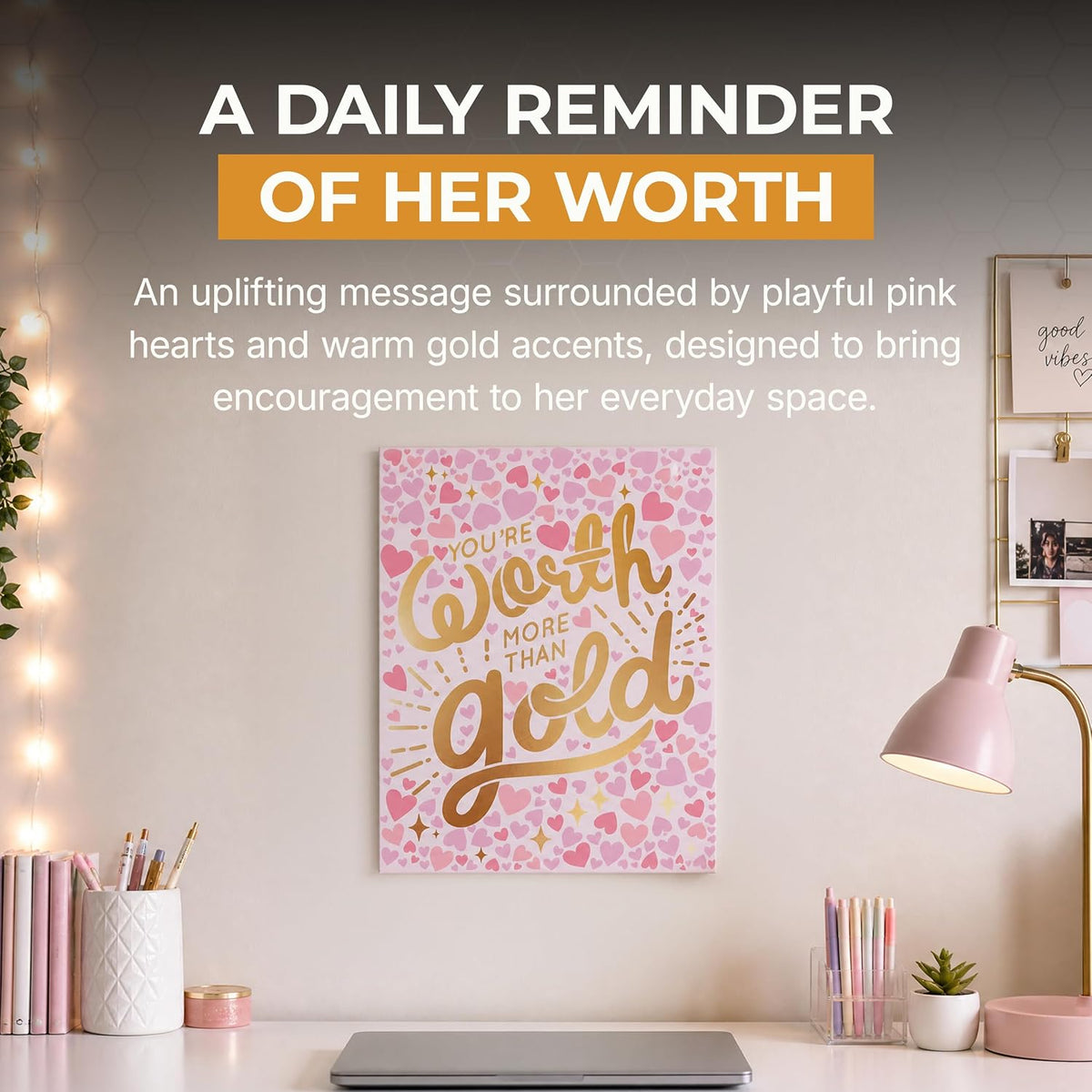 You're Worth More Than Gold - Wrapped Canvas