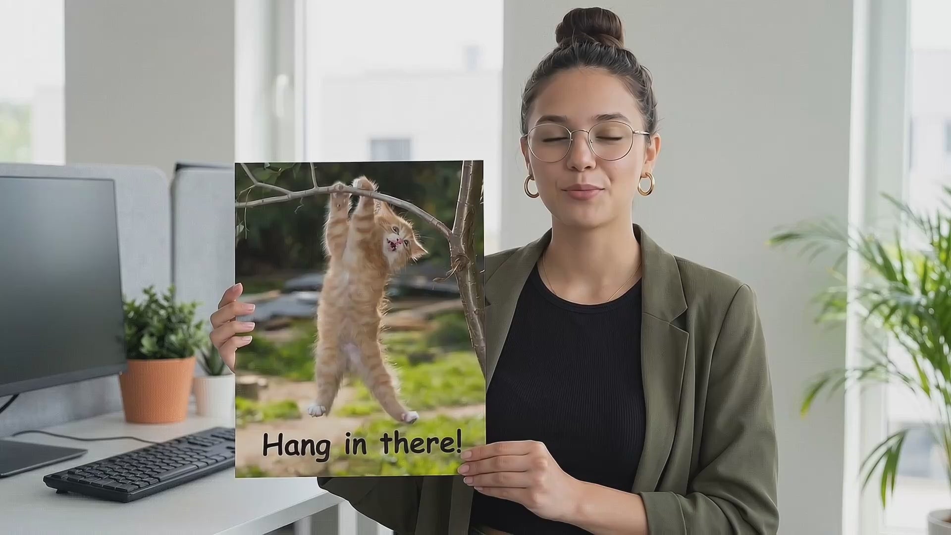 Hang in There! - 11 x 14 Poster HoneyKick 