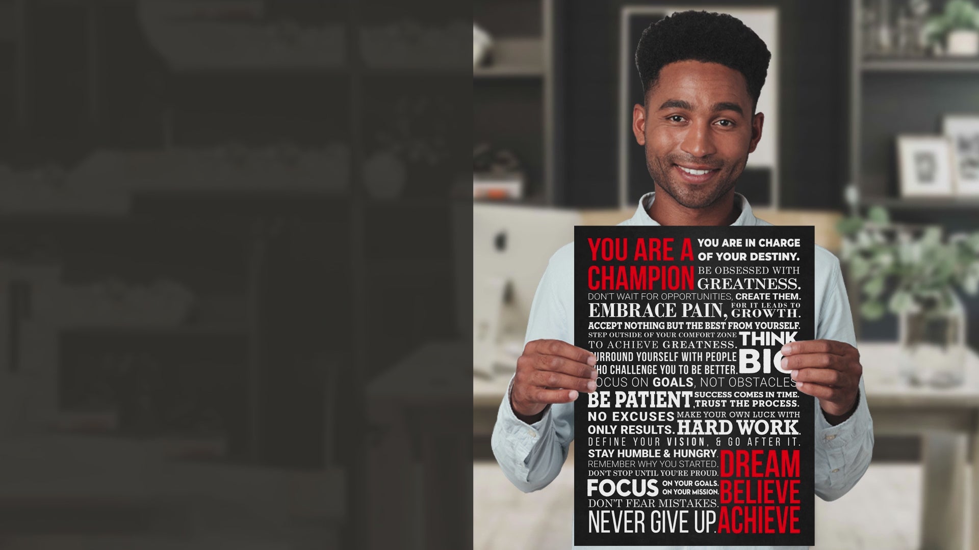 A Champion's Mantra - 12 x 16 Poster HoneyKick